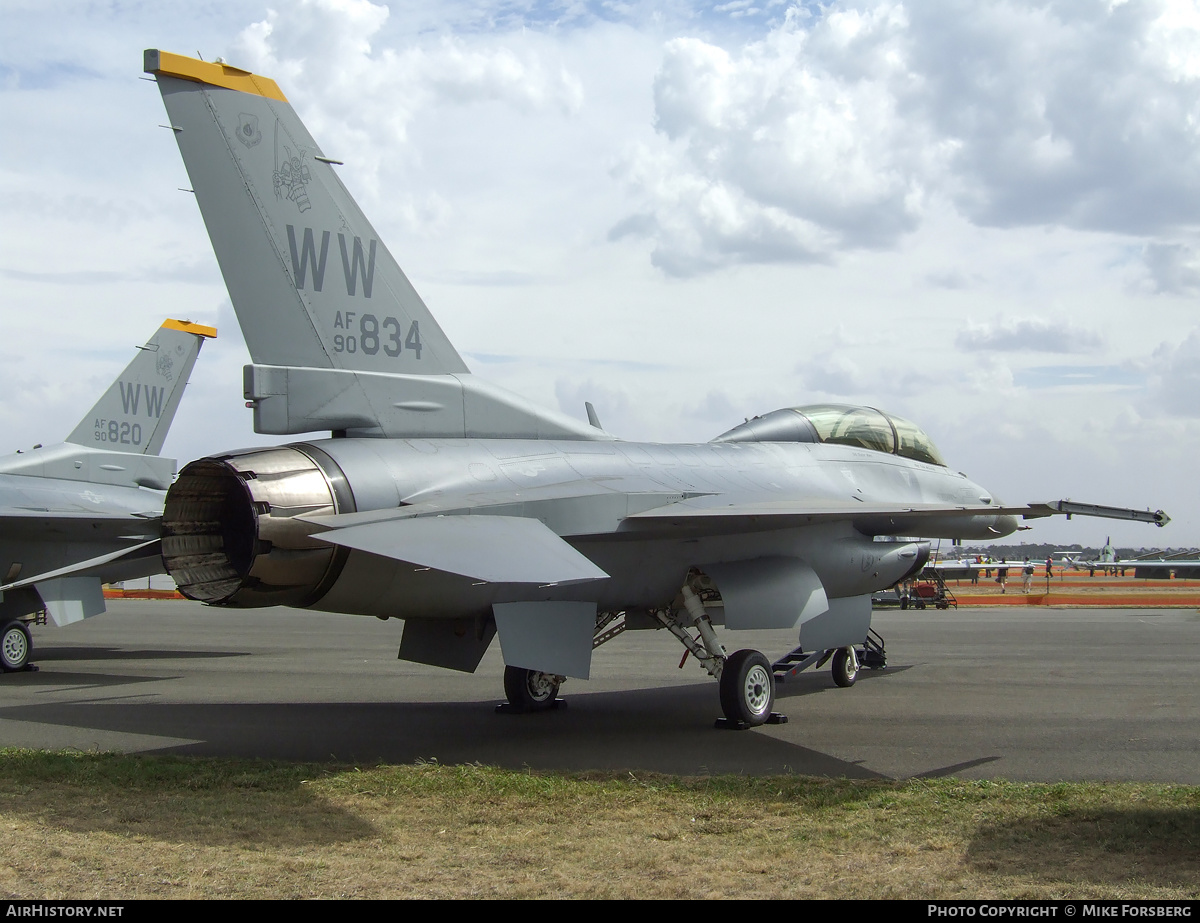 Aircraft Photo of 90-0834 / AF90-834 | General Dynamics F-16DJ Fighting Falcon | USA - Air Force | AirHistory.net #239572
