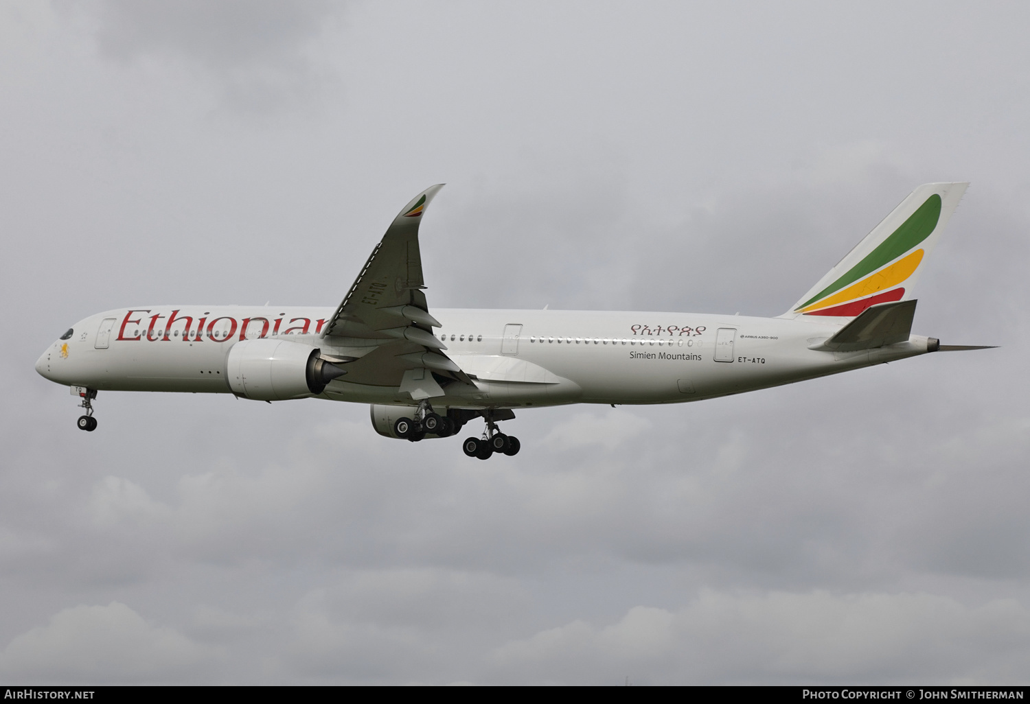 Aircraft Photo of ET-ATQ | Airbus A350-941 | Ethiopian Airlines | AirHistory.net #239650