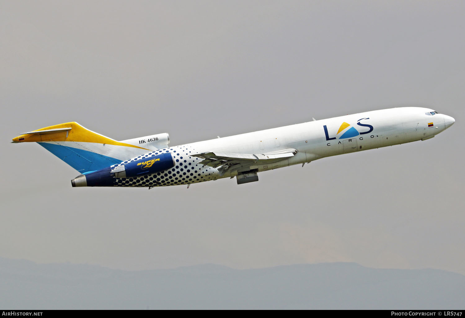 Aircraft Photo of HK-4636 | Boeing 727-2S2F/Adv(RE) Super 27 | Líneas Aéreas Suramericanas - LAS Cargo | AirHistory.net #239813