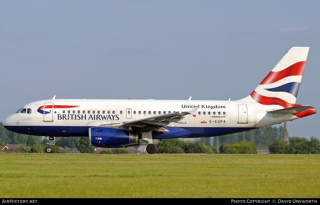 Aircraft Photo of G-EUPA | Airbus A319-131 | British Airways | AirHistory.net #239871
