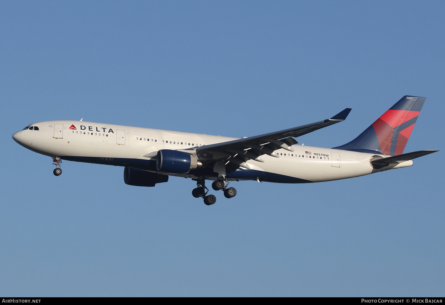 Aircraft Photo of N857NW | Airbus A330-223 | Delta Air Lines | AirHistory.net #240145