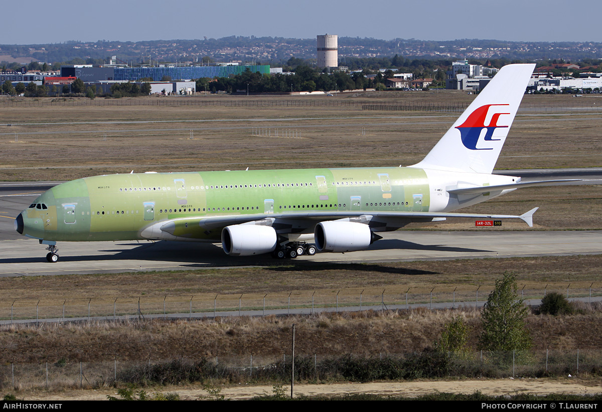 Aircraft Photo of F-WWSU | Airbus A380-841 | Malaysia Airlines | AirHistory.net #240191