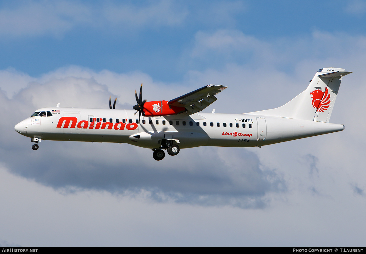 Aircraft Photo of F-WWES | ATR ATR-72-600 (ATR-72-212A) | Malindo Air | AirHistory.net #240361