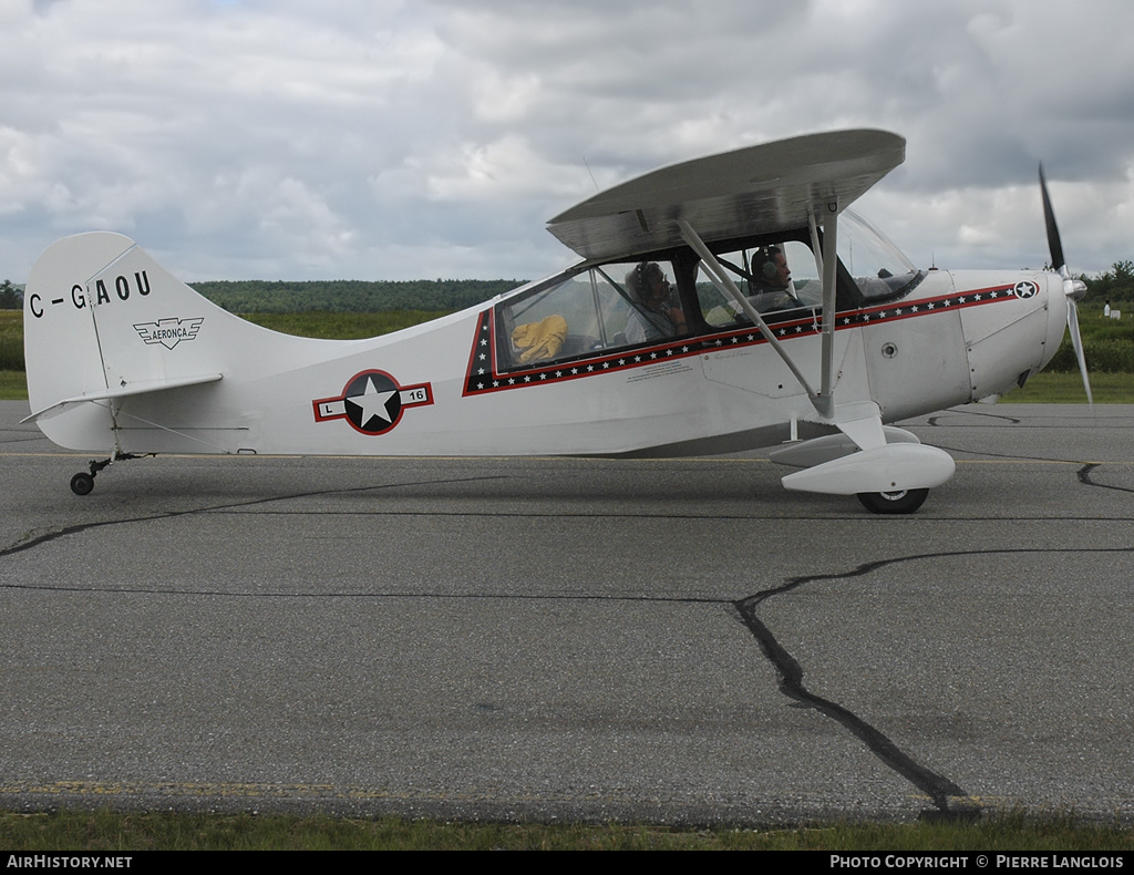 Aircraft Photo of C-GAOU | Aeronca 7DC (conv)X Champion | AirHistory.net #240439
