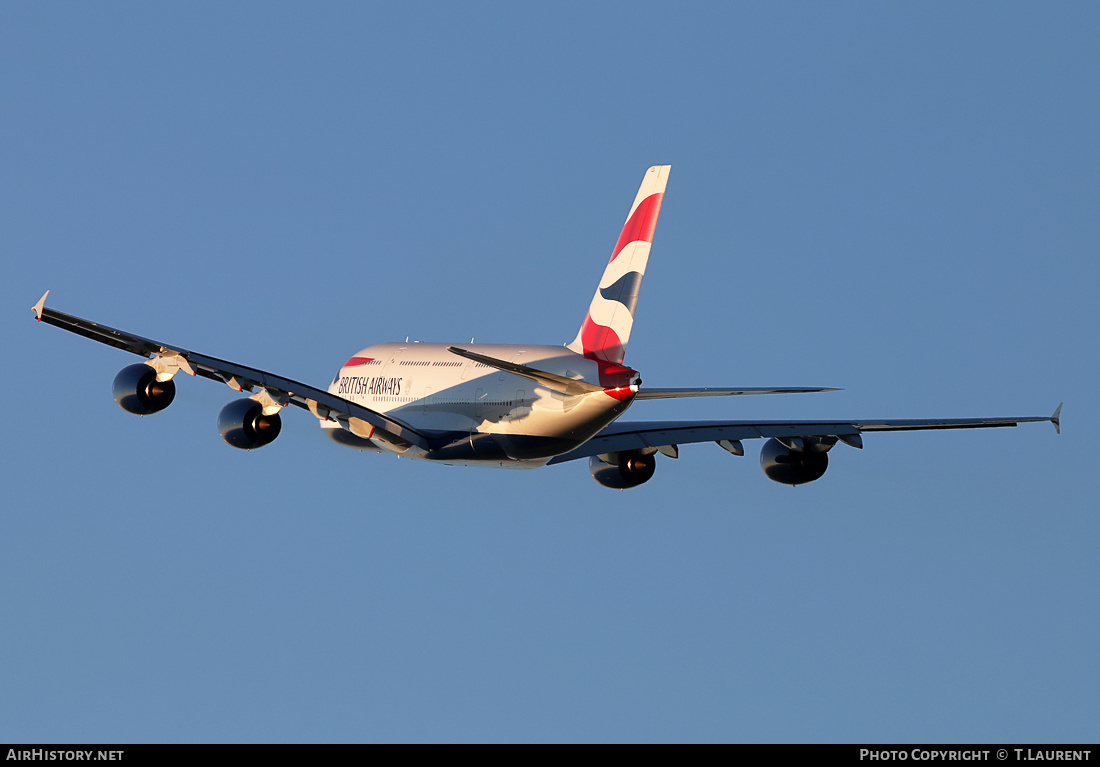 Aircraft Photo of G-XLEG | Airbus A380-841 | British Airways | AirHistory.net #240470
