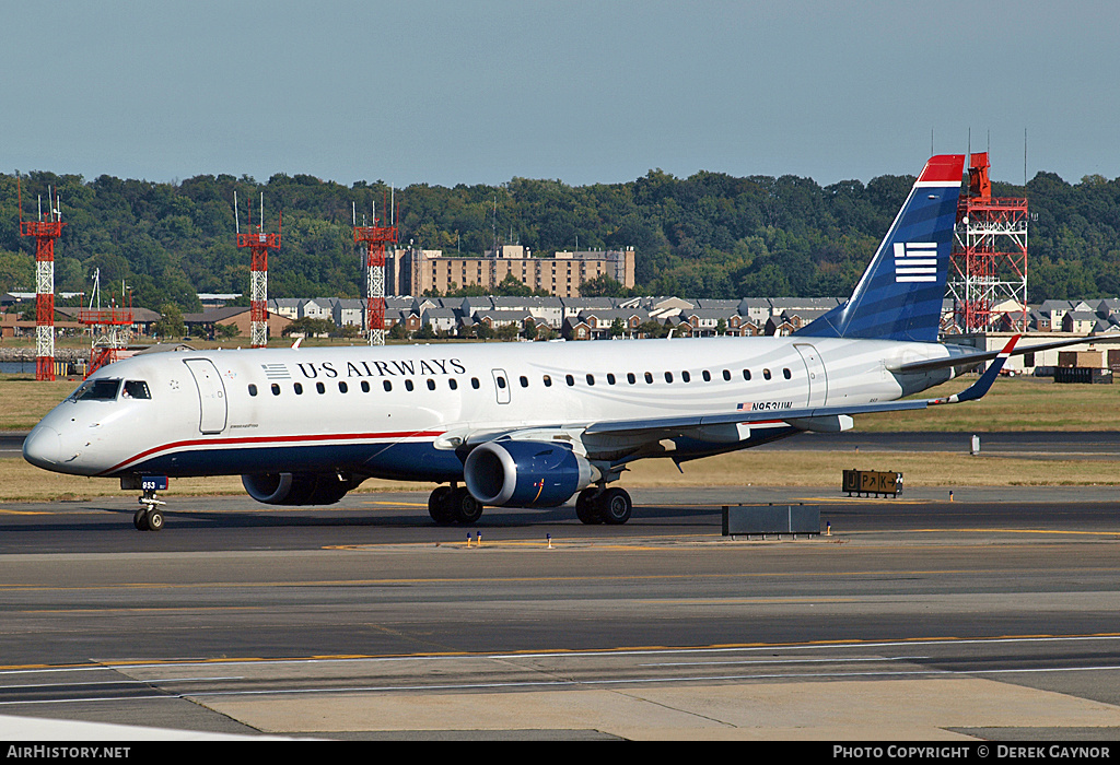 Aircraft Photo of N953UW | Embraer 190AR (ERJ-190-100IGW) | US Airways | AirHistory.net #240511