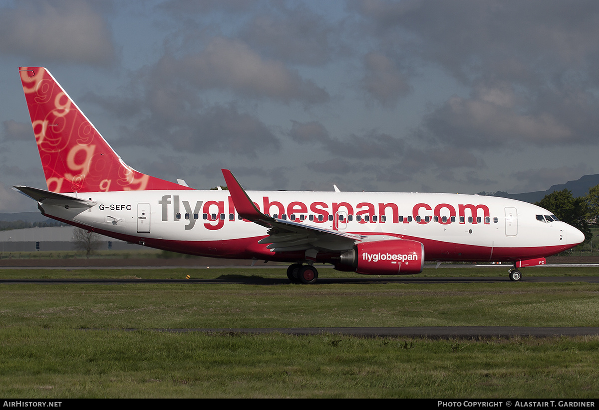 Aircraft Photo of G-SEFC | Boeing 737-7Q8 | Flyglobespan | AirHistory.net #240541
