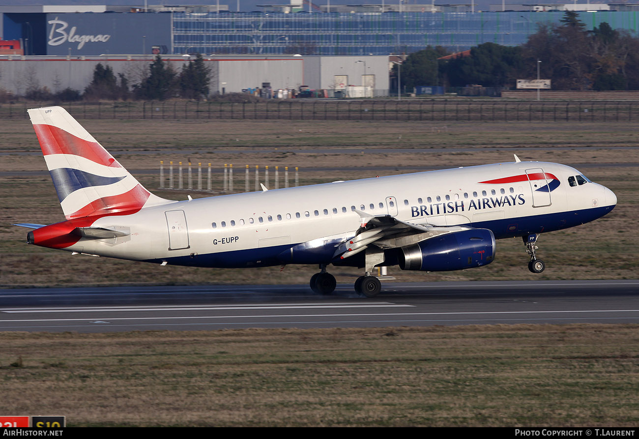 Aircraft Photo of G-EUPP | Airbus A319-131 | British Airways | AirHistory.net #240554