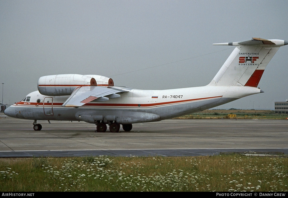 Aircraft Photo of RA-74047 | Antonov An-74 | SAF - Tarptautinis Koncernas | AirHistory.net #240773