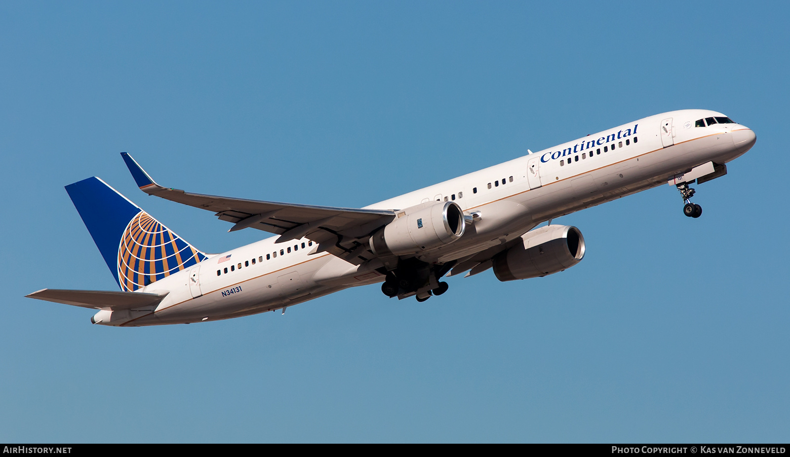 Aircraft Photo of N34131 | Boeing 757-224 | Continental Airlines | AirHistory.net #241050