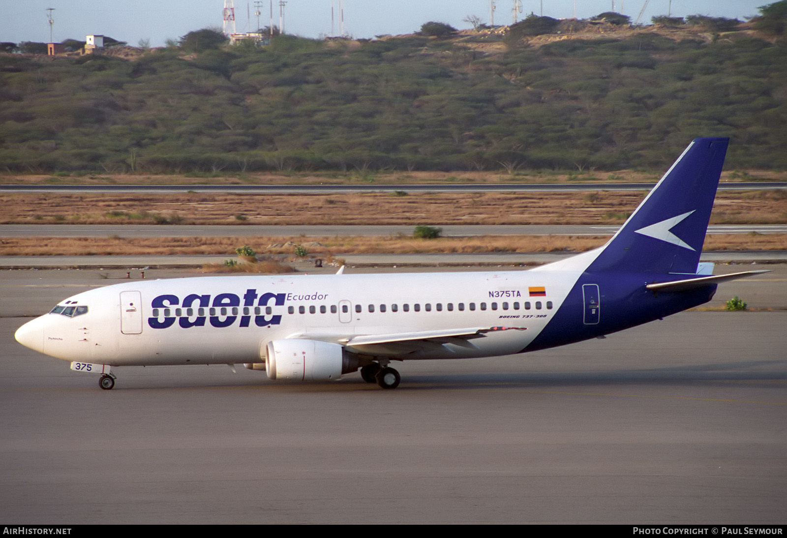 Aircraft Photo of N375TA | Boeing 737-3S3 | SAETA | AirHistory.net #241138