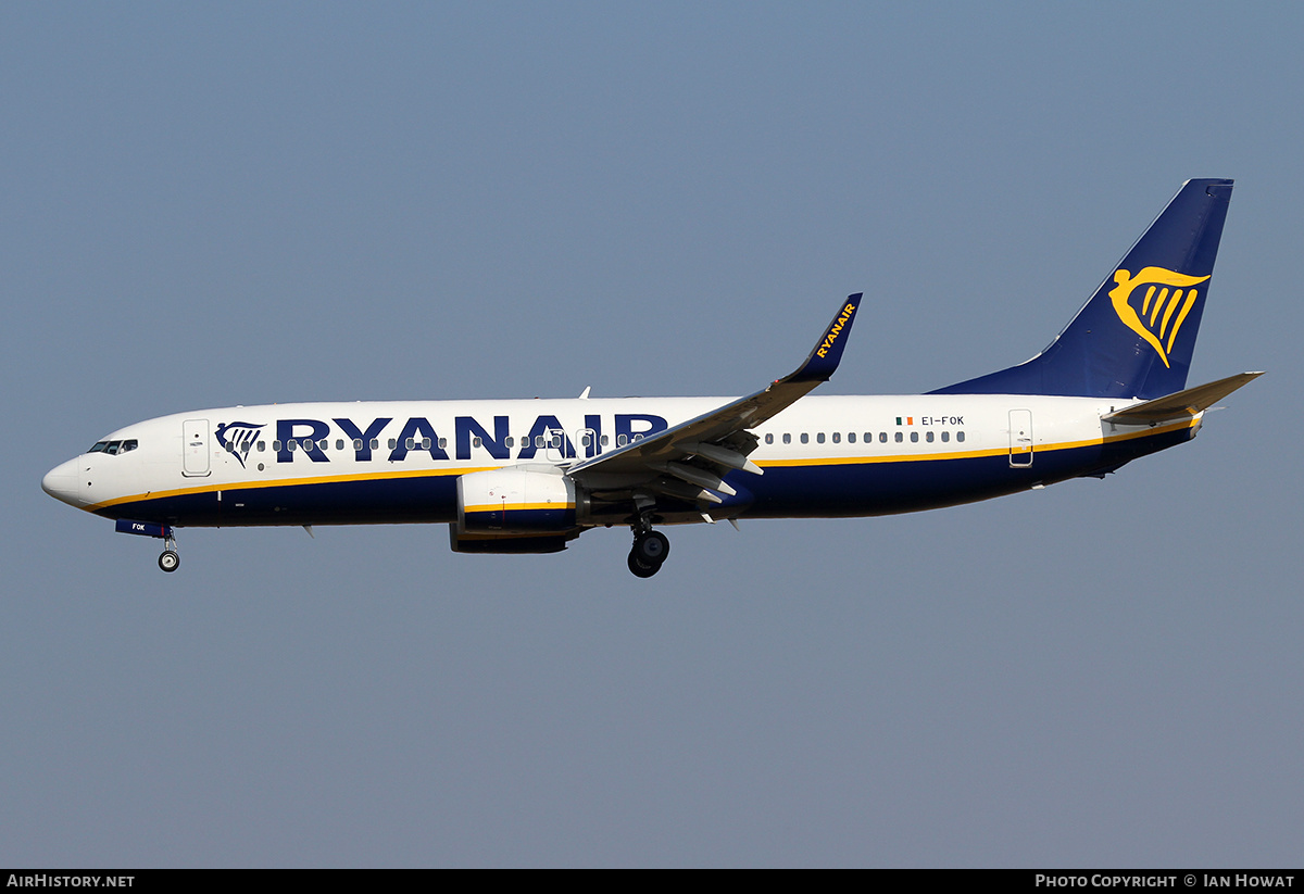 Aircraft Photo of EI-FOK | Boeing 737-8AS | Ryanair | AirHistory.net #241170