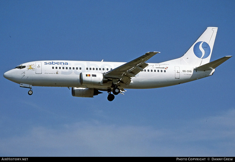 Aircraft Photo of OO-SYB | Boeing 737-329 | Sabena | AirHistory.net #241184