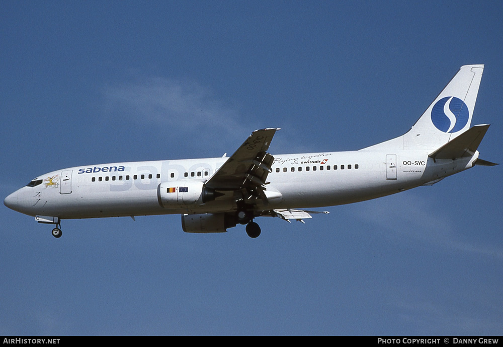 Aircraft Photo of OO-SYC | Boeing 737-429 | Sabena | AirHistory.net #241236
