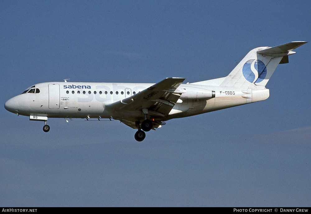 Aircraft Photo of F-GBBS | Fokker F28-1000 Fellowship | Sabena | AirHistory.net #241404