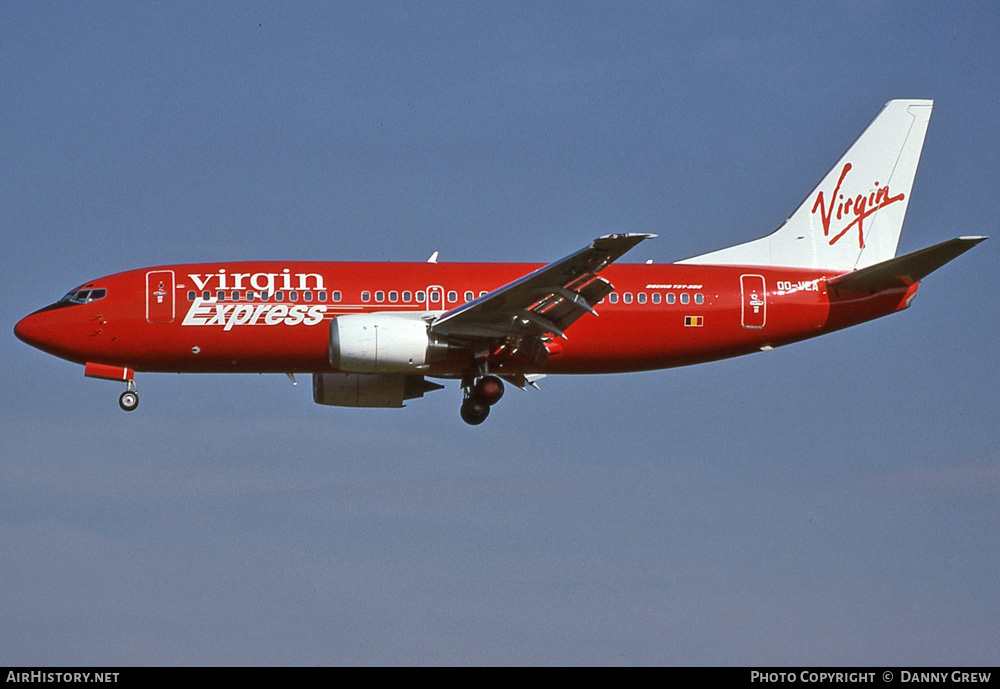 Aircraft Photo of OO-VEA | Boeing 737-36M | Virgin Express | AirHistory.net #241414