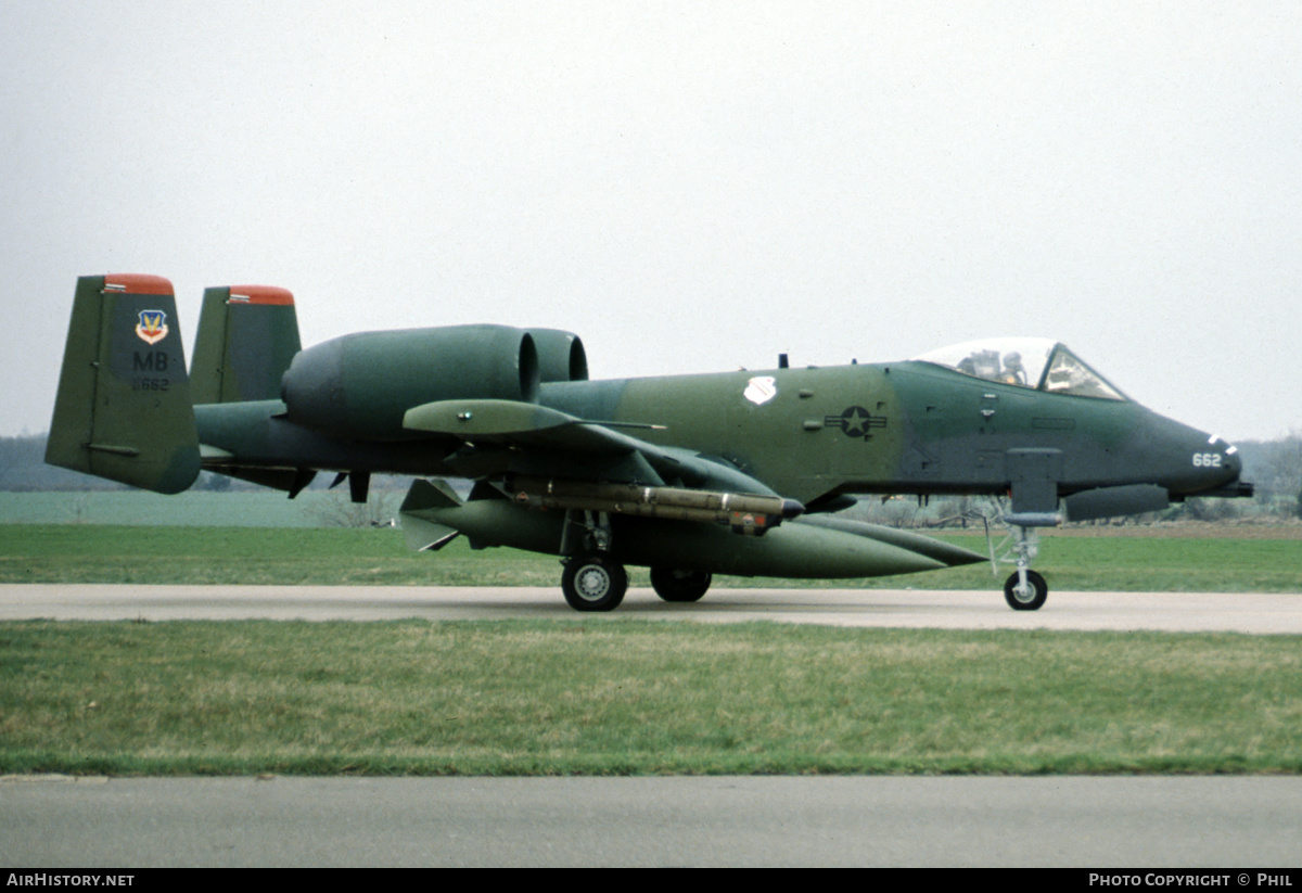 Aircraft Photo of 82-0662 / AF82-662 | Fairchild A-10A Thunderbolt II | USA - Air Force | AirHistory.net #241422