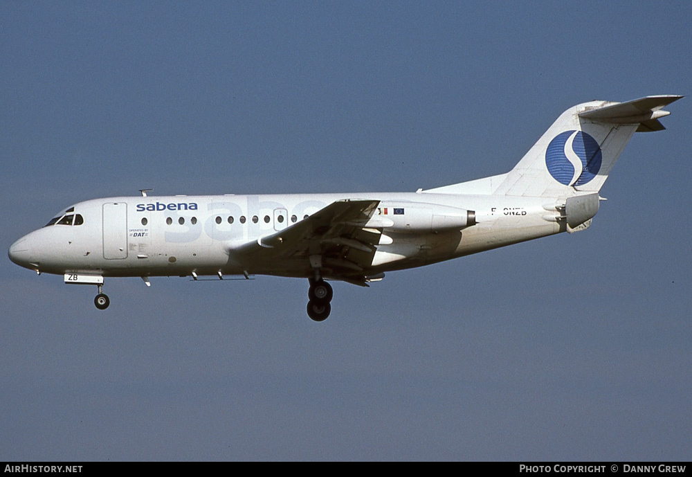Aircraft Photo of F-GNZB | Fokker F28-1000 Fellowship | Sabena | AirHistory.net #241446