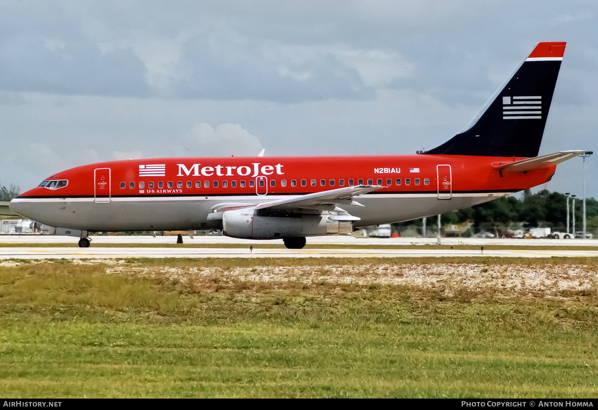 Aircraft Photo of N281AU | Boeing 737-2B7/Adv | Metrojet | AirHistory.net #241542