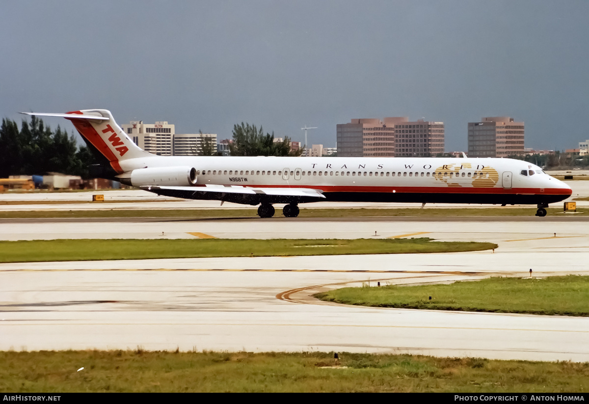 Aircraft Photo of N968TW | McDonnell Douglas MD-83 (DC-9-83) | Trans World Airlines - TWA | AirHistory.net #241565