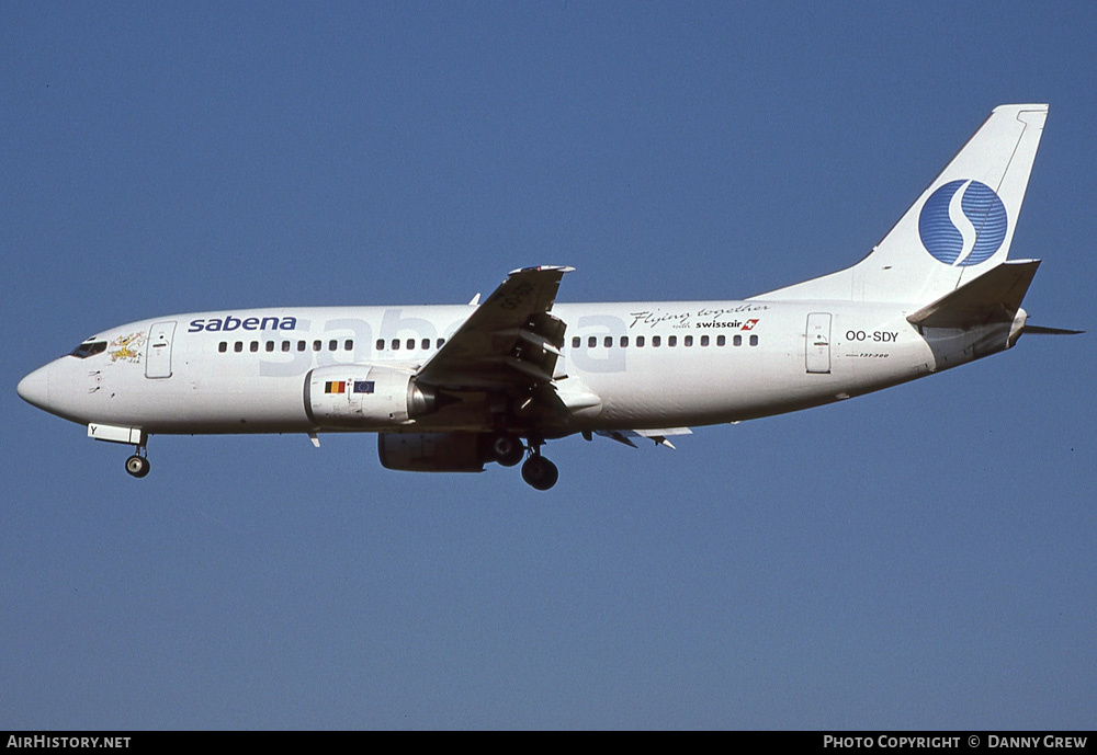 Aircraft Photo of OO-SDY | Boeing 737-329 | Sabena | AirHistory.net #241574