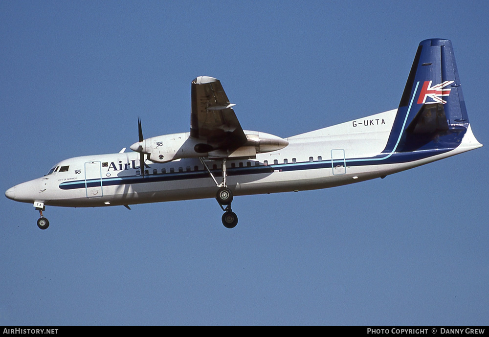 Aircraft Photo of G-UKTA | Fokker 50 | Air UK | AirHistory.net #241575