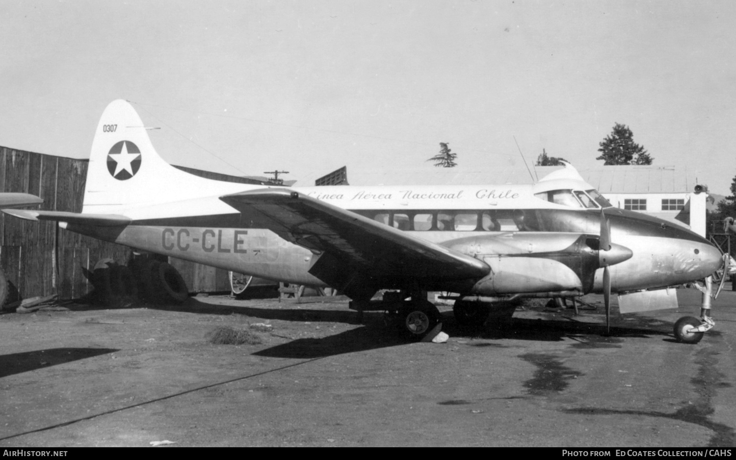 Aircraft Photo of CC-CLE | De Havilland D.H. 104 Dove 5A | LAN Chile - Línea Aérea Nacional | AirHistory.net #241632