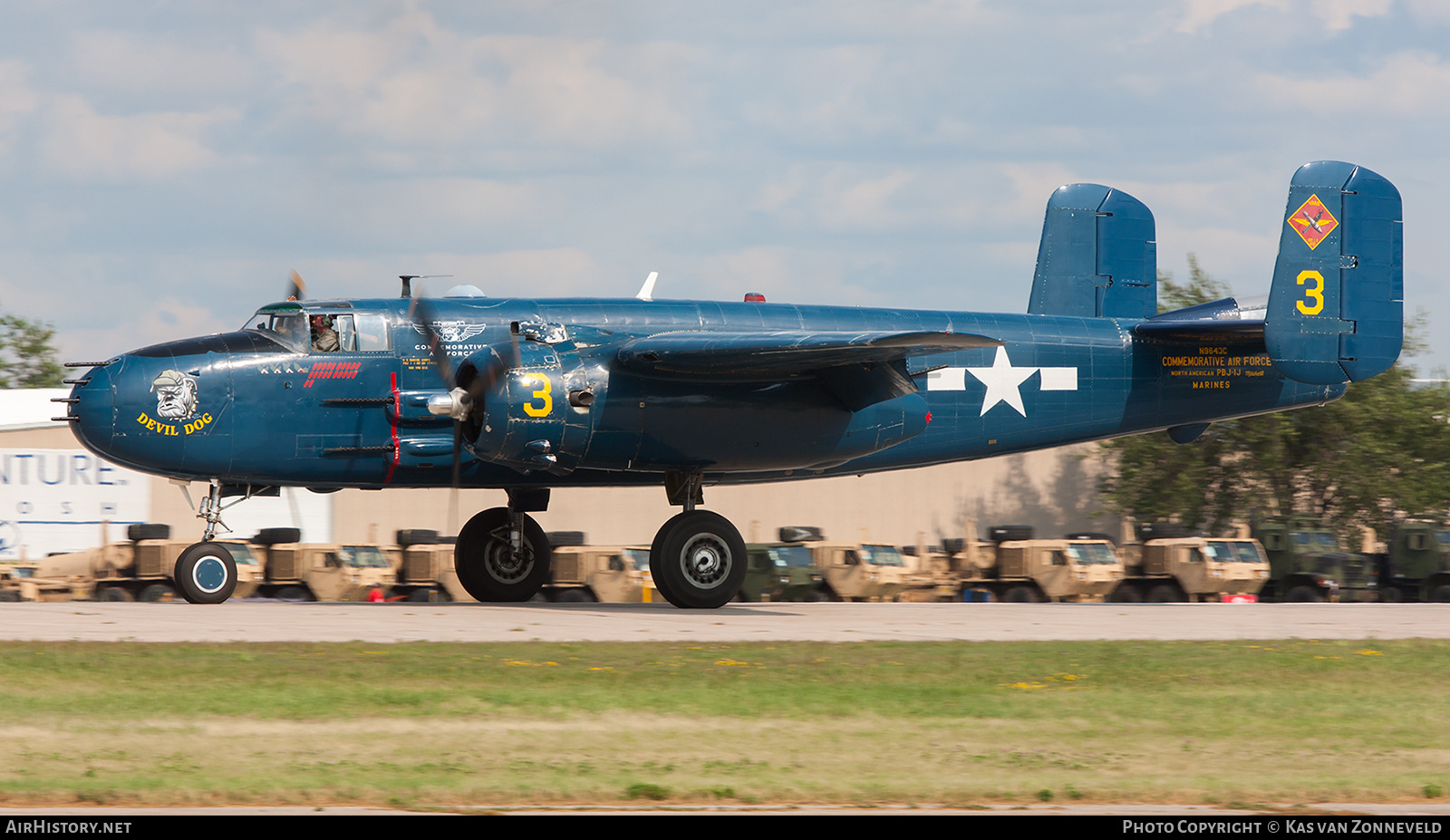 Aircraft Photo of N9643C | North American B-25J Mitchell | Commemorative Air Force | USA - Air Force | AirHistory.net #241644