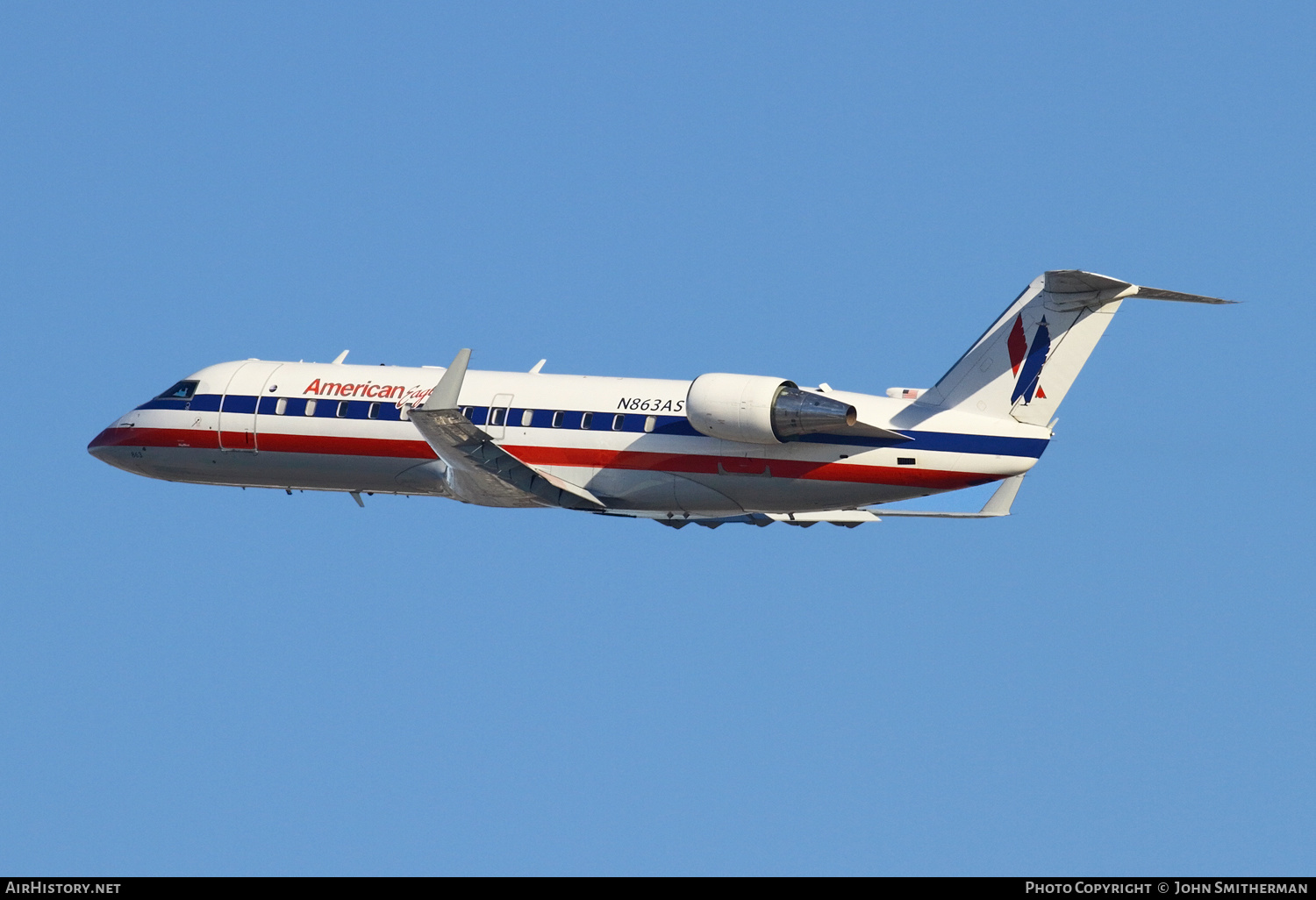 Aircraft Photo of N863AS | Bombardier CRJ-200ER (CL-600-2B19) | American Eagle | AirHistory.net #241732