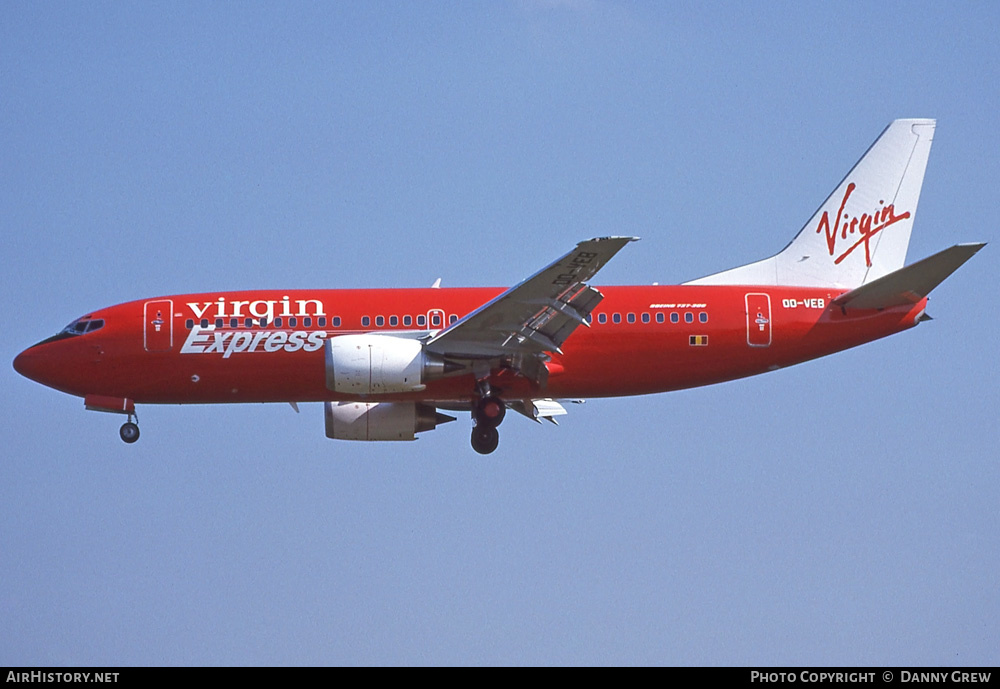 Aircraft Photo of OO-VEB | Boeing 737-36M | Virgin Express | AirHistory.net #241808
