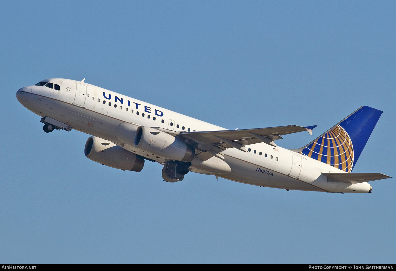 Aircraft Photo of N827UA | Airbus A319-131 | United Airlines | AirHistory.net #241819