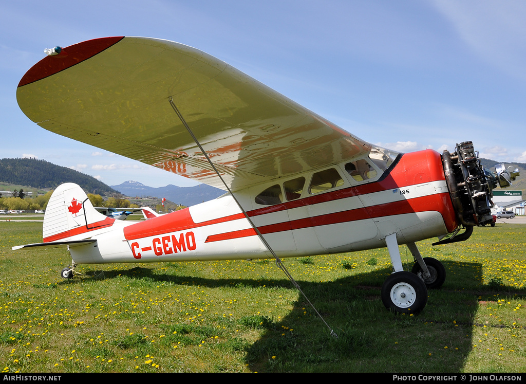 Aircraft Photo of C-GEMO | Cessna 195 | AirHistory.net #241849