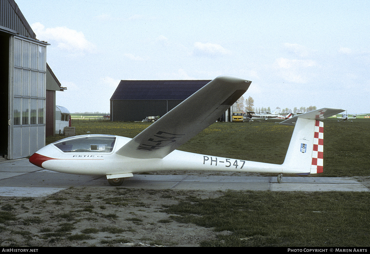 Aircraft Photo of PH-547 | Grob G-102 Astir CS | Vliegclub Midden Zeeland - VMZ | AirHistory.net #241873