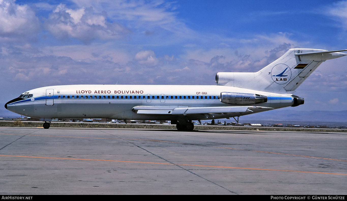 Aircraft Photo of CP-861 | Boeing 727-1A0 | Lloyd Aereo Boliviano - LAB | AirHistory.net #241876