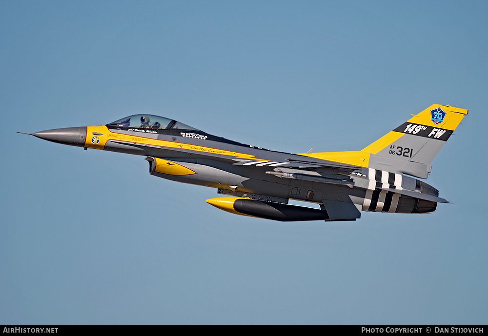 Aircraft Photo of 86-0321 / AF86-321 | General Dynamics F-16C Fighting Falcon | USA - Air Force | AirHistory.net #242154
