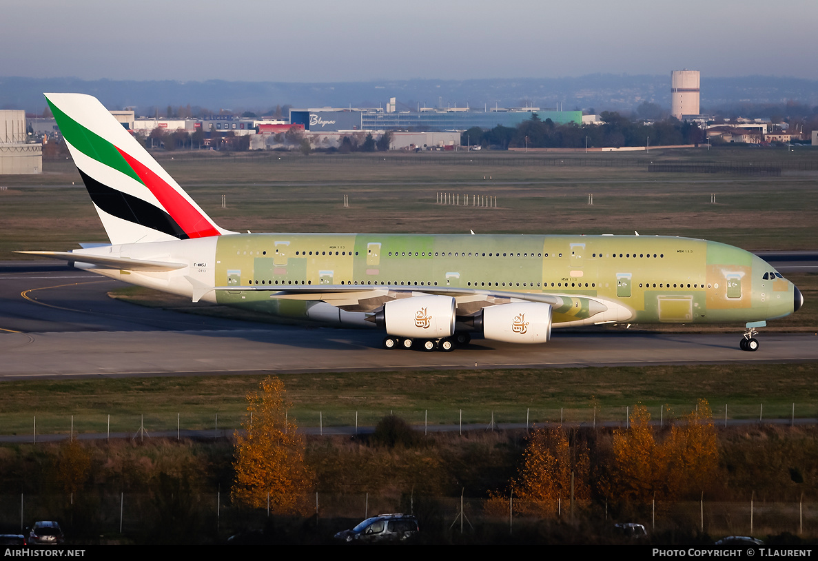 Aircraft Photo of F-WWSJ | Airbus A380-861 | Emirates | AirHistory.net #242229
