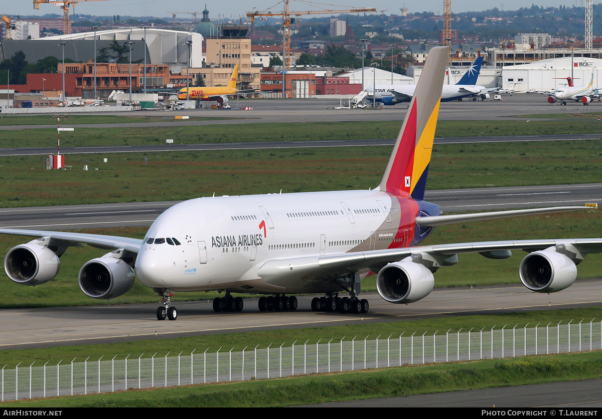 Aircraft Photo of HL7634 | Airbus A380-841 | Asiana Airlines | AirHistory.net #242448