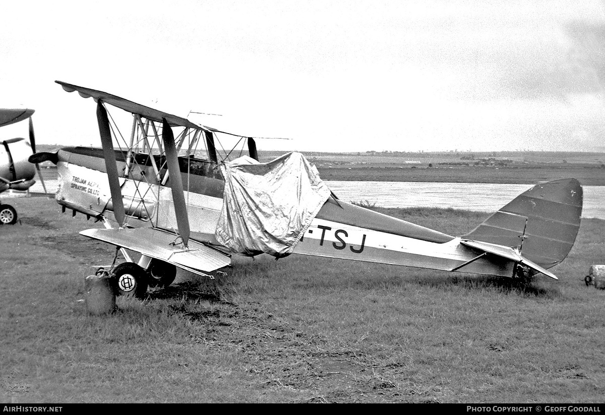 Aircraft Photo of VH-TSJ | De Havilland D.H. 82A Tiger Moth | Trojan Aerial Spraying | AirHistory.net #242545