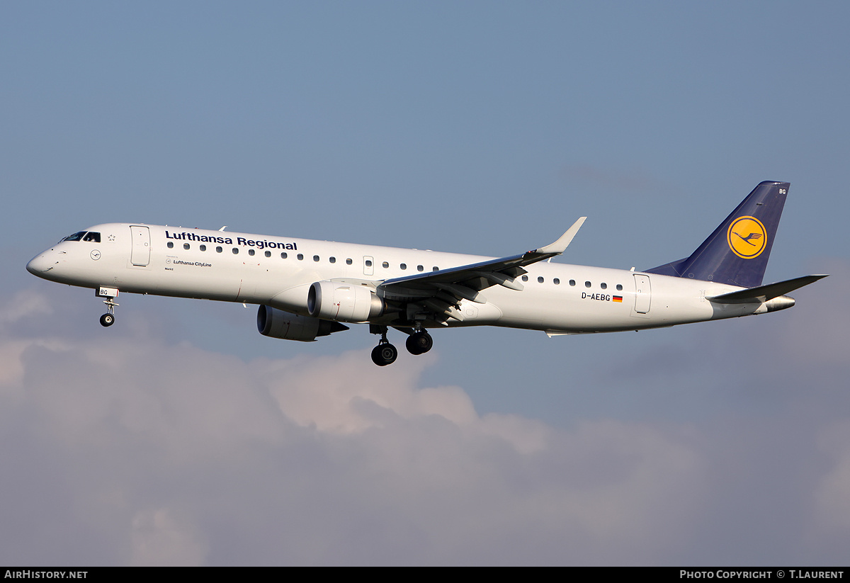 Aircraft Photo of D-AEBG | Embraer 195LR (ERJ-190-200LR) | Lufthansa Regional | AirHistory.net #242671