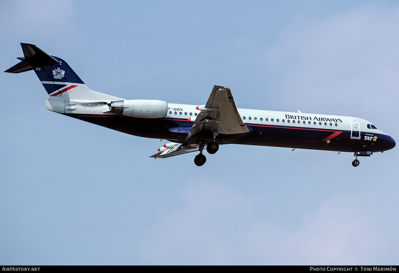 Aircraft Photo of F-GIOV | Fokker 100 (F28-0100) | British Airways | AirHistory.net #242938