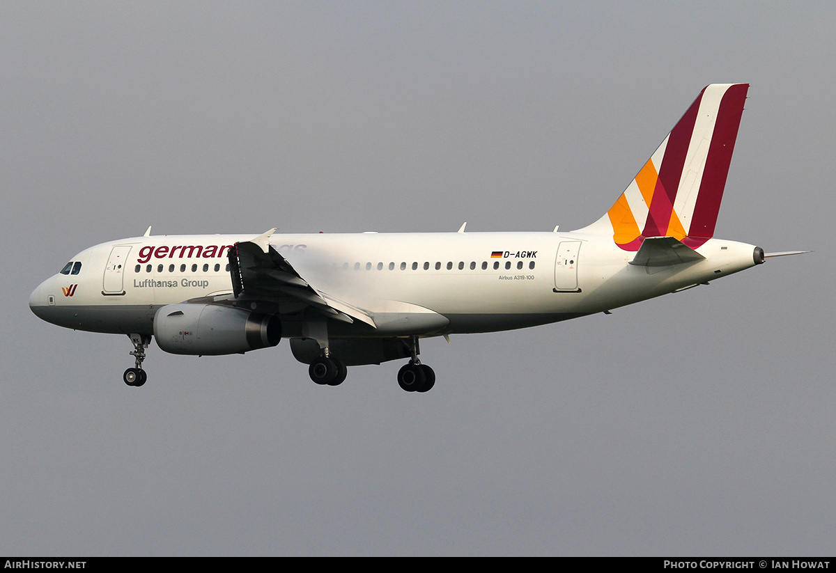 Aircraft Photo of D-AGWK | Airbus A319-132 | Germanwings | AirHistory.net #242978