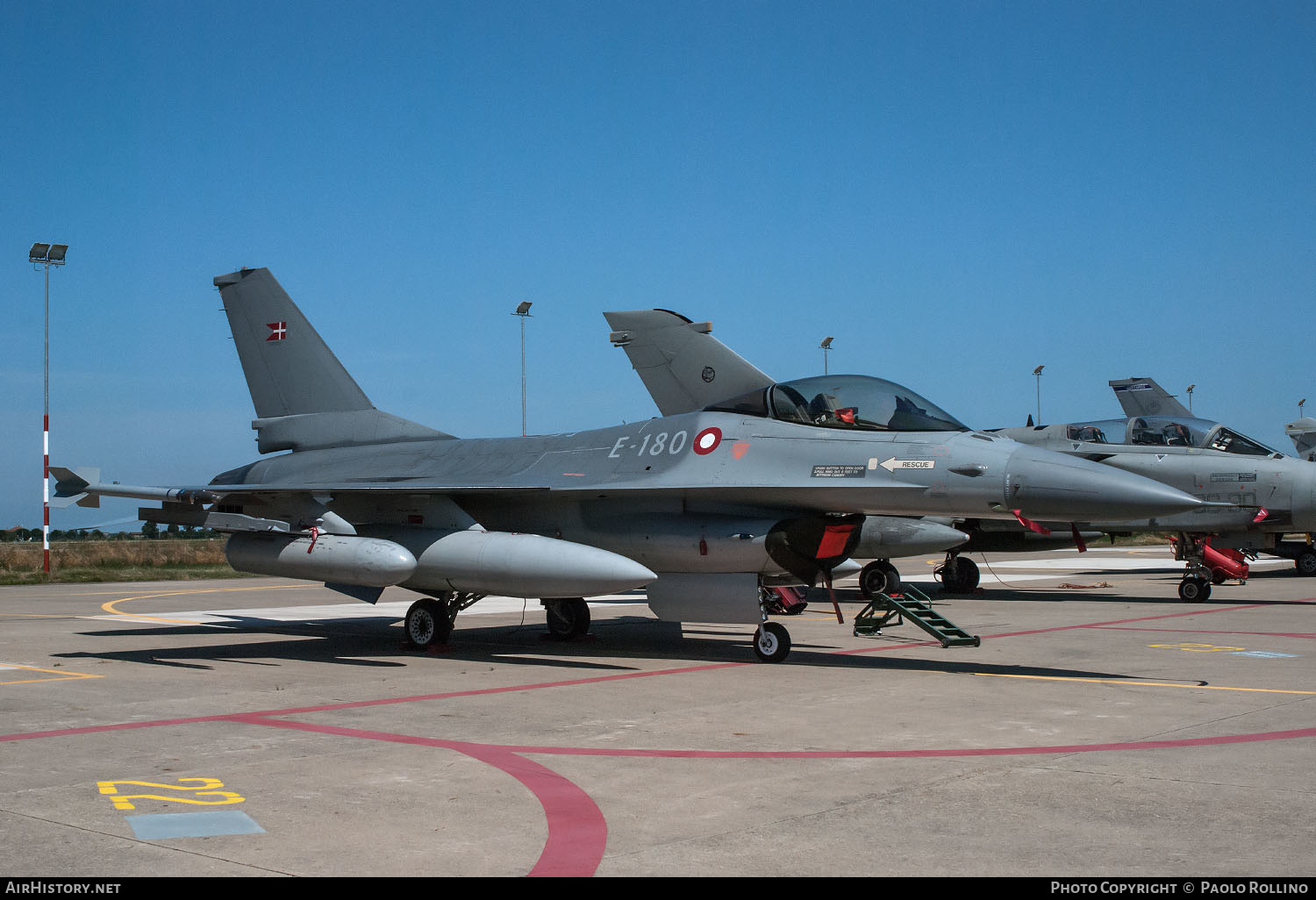 Aircraft Photo of E-180 | General Dynamics F-16AM Fighting Falcon | Denmark - Air Force | AirHistory.net #243177