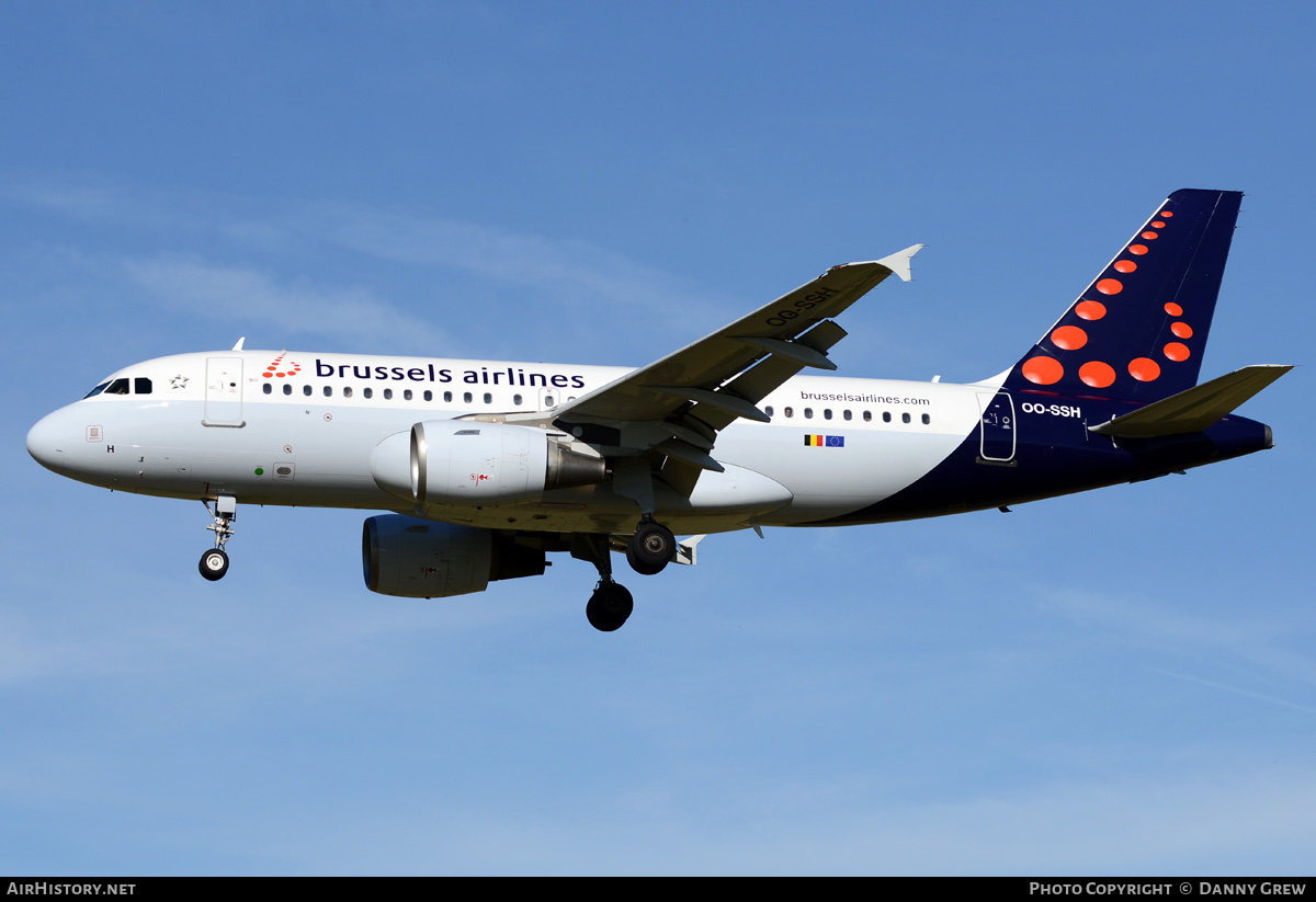 Aircraft Photo of OO-SSH | Airbus A319-112 | Brussels Airlines | AirHistory.net #243246