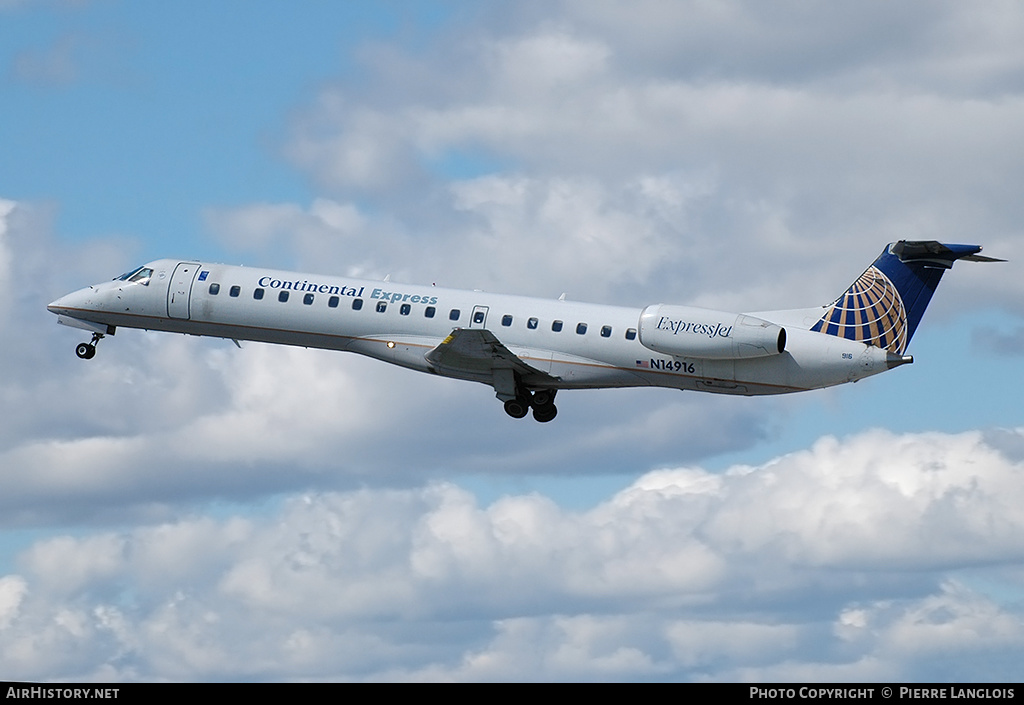 Aircraft Photo of N14916 | Embraer ERJ-145LR (EMB-145LR) | Continental Express | AirHistory.net #243253