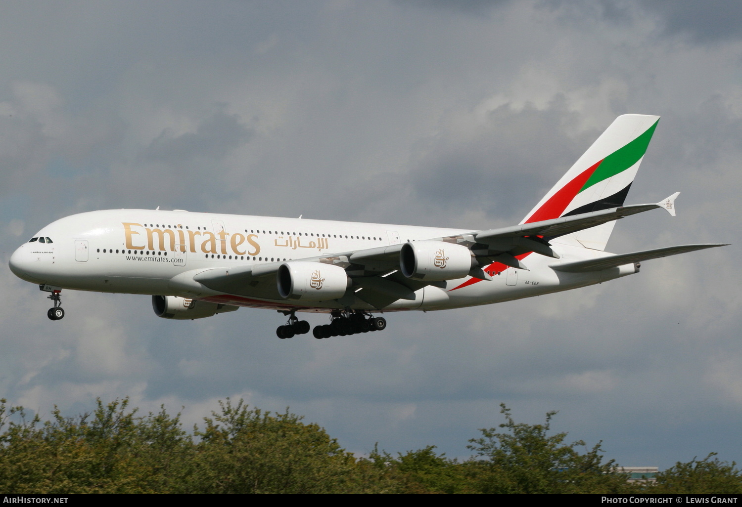 Aircraft Photo of A6-EDH | Airbus A380-861 | Emirates | AirHistory.net #243281