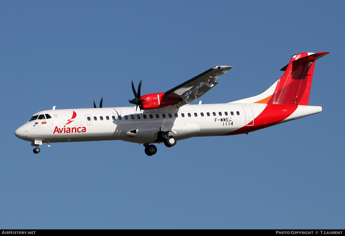 Aircraft Photo of F-WWEC | ATR ATR-72-600 (ATR-72-212A) | Avianca | AirHistory.net #243308