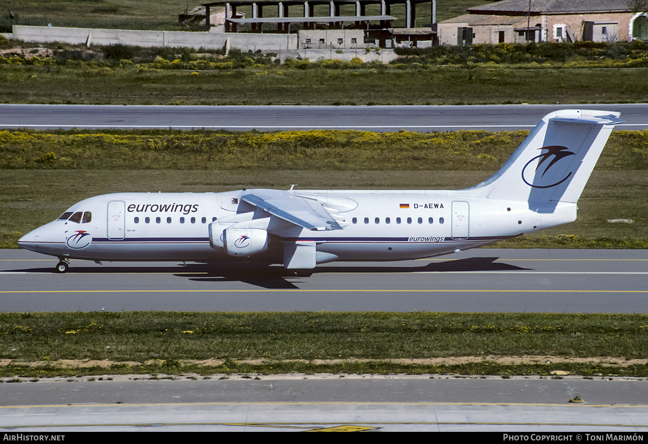 Aircraft Photo of D-AEWA | British Aerospace BAe-146-300 | Eurowings | AirHistory.net #243324