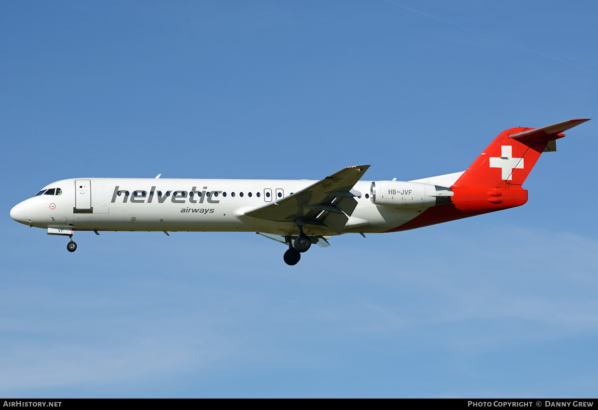 Aircraft Photo of HB-JVF | Fokker 100 (F28-0100) | Helvetic Airways | AirHistory.net #243383