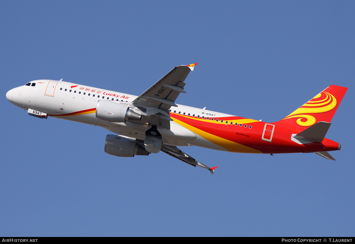 Aircraft Photo of B-6947 | Airbus A320-214 | Lucky Air | AirHistory.net #243413