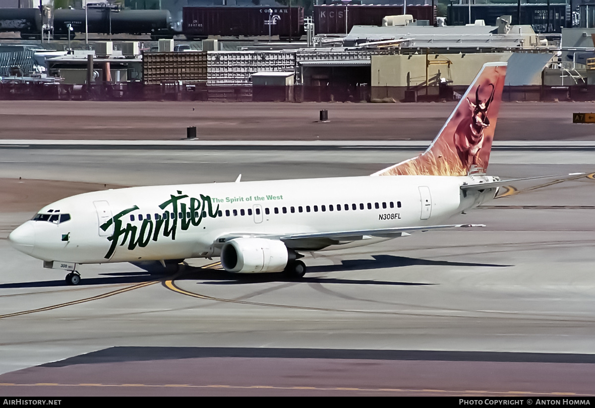Aircraft Photo of N308FL | Boeing 737-3U3 | Frontier Airlines | AirHistory.net #243479